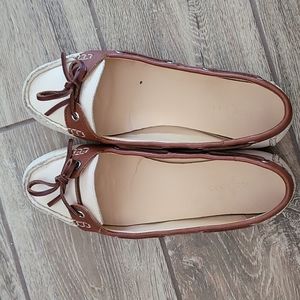 Cole Haan Tali Boat Shoe II Ivory/Sequoia Color 8B